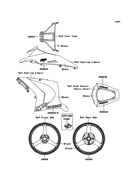 ZX1000 Decals(Ebony)