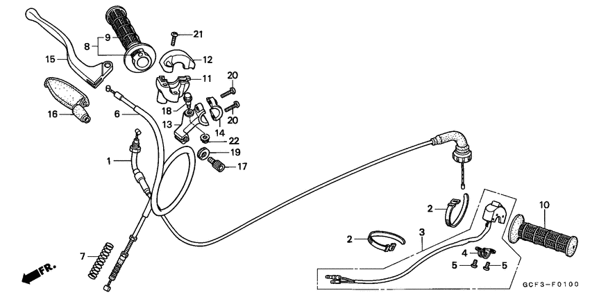 Handle lever/switch/cable