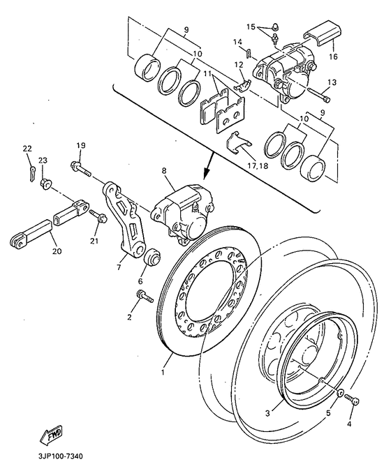 VMX12 Задний тормоз