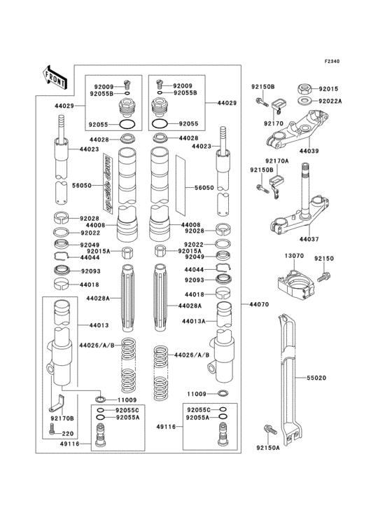  Front fork(1 / 2)(kx80-t4 / t5)