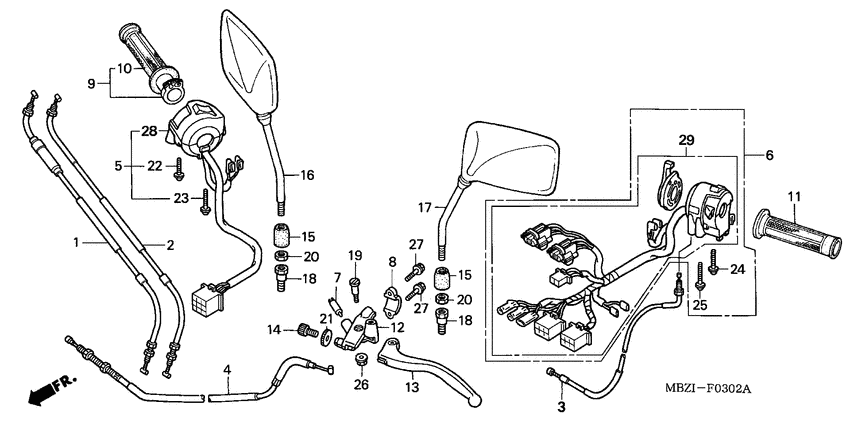 Handle lever/switch/ cable