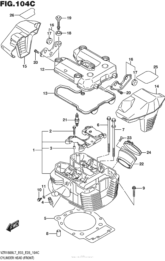 Cylinder Head (Front) (Vzr1800Bzl7 E28)