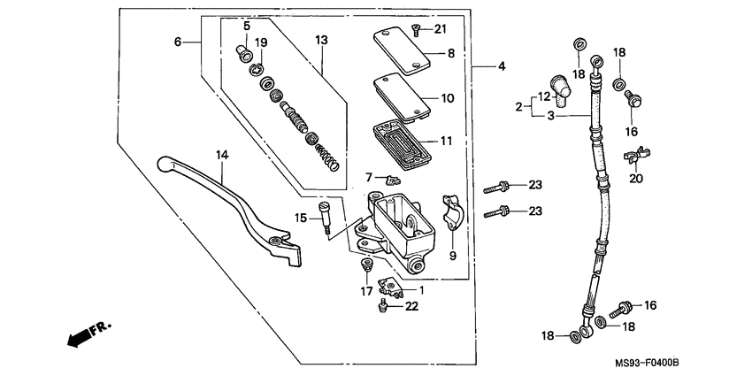 Fr. brake master cylinder