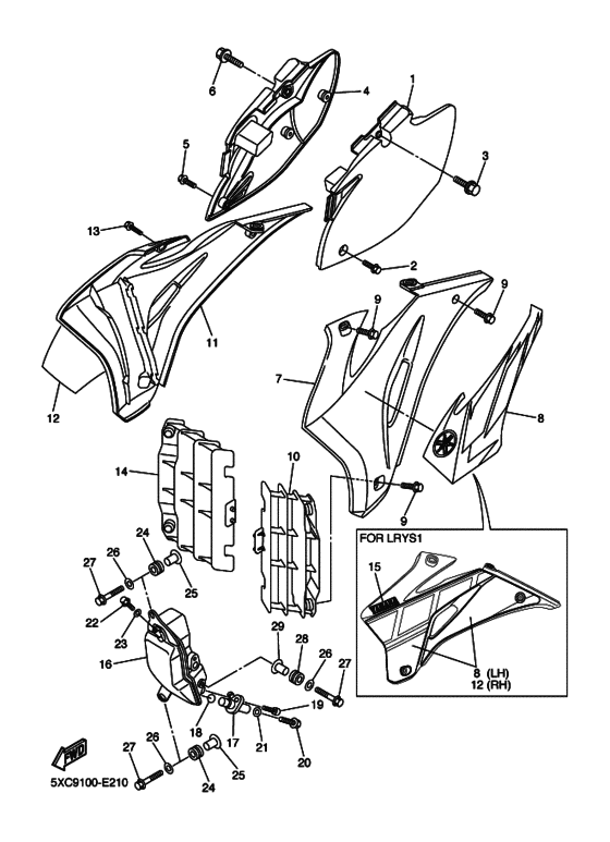 YZ250F ｻｲﾄﾞｶﾊﾞｰ & ｵｲﾙﾀﾝｸ