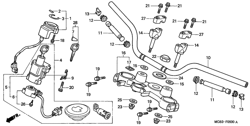 Handle pipe/top bridge