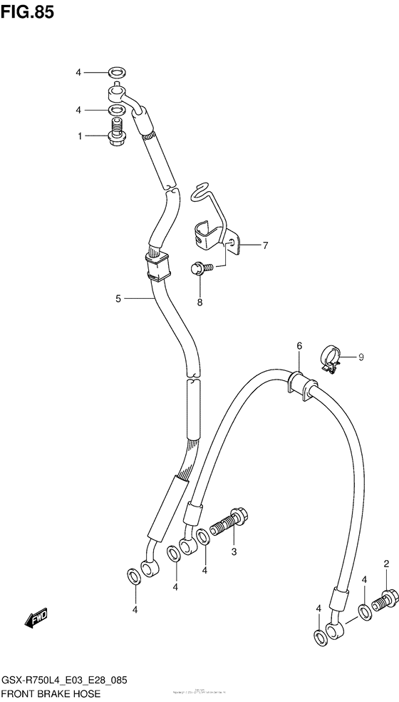 GSX-R750 Передние тормозные трубки