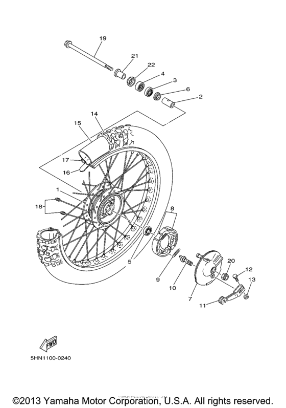TT90RM Переднее колесо