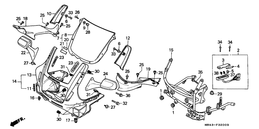 Upper cowling assy
