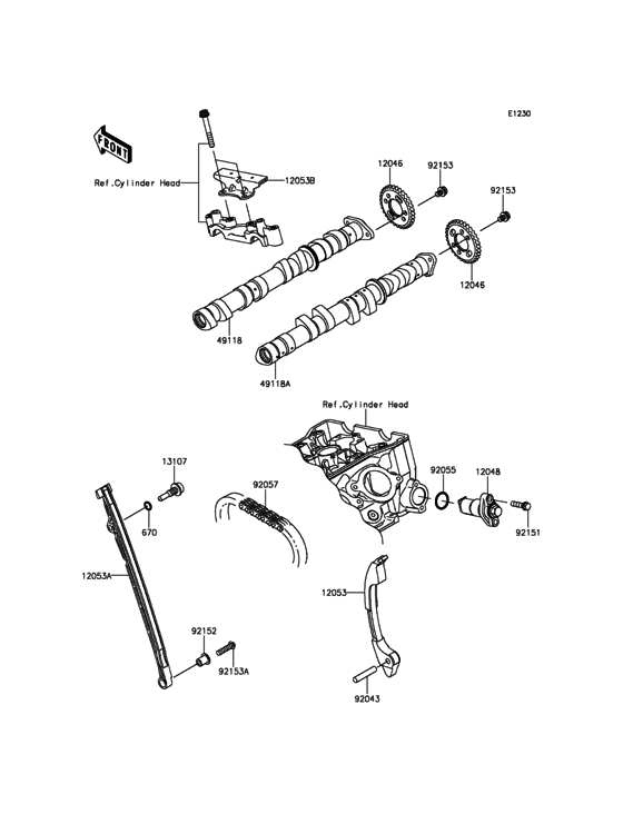 ZX636 Распред вал
