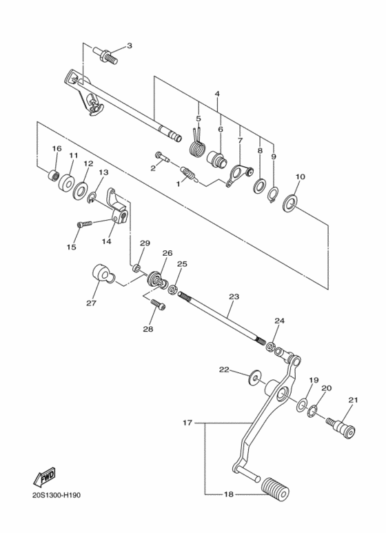 FZ6RY Shaft shift
