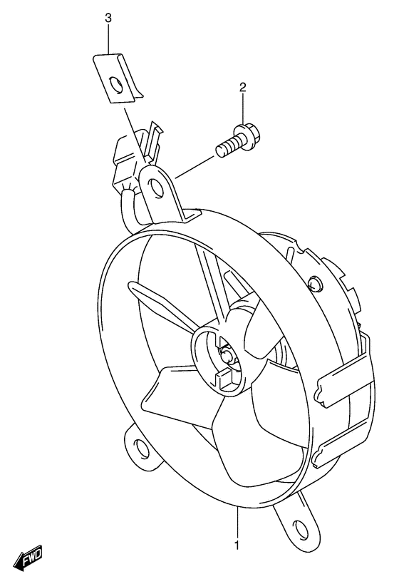 DR-Z400 Радиатор fan