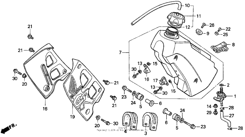 CR125R Fuel tank 91-92