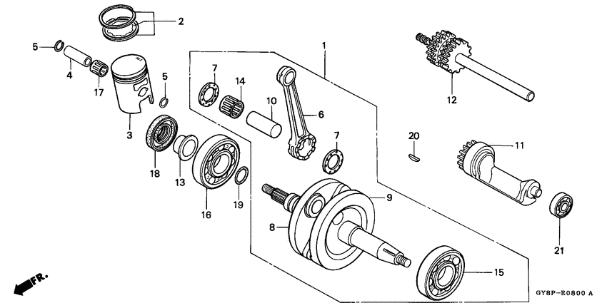 Crankshaft/piston
