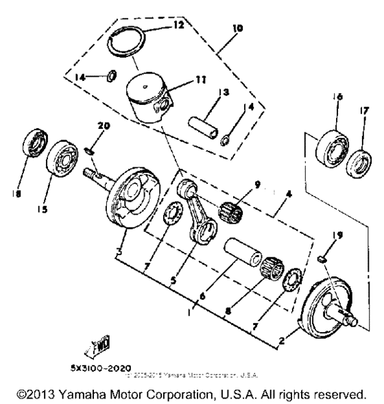 Crankshaft-piston