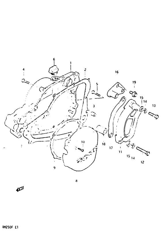 Crankcase cover ass`y  (v