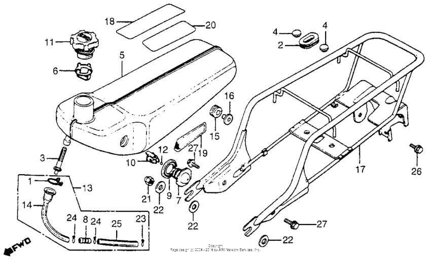 Oil tank + rear carrier