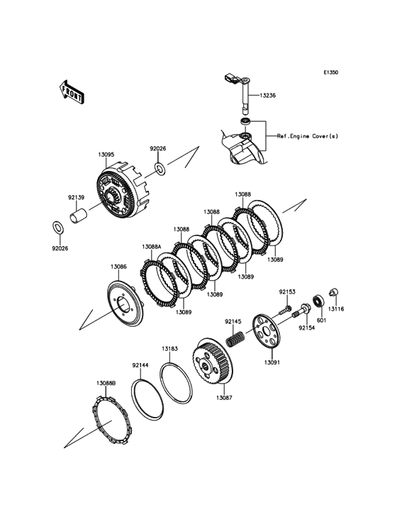 KLX150 Сцепление