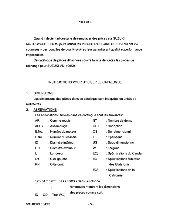 VS1400 Catalog preface