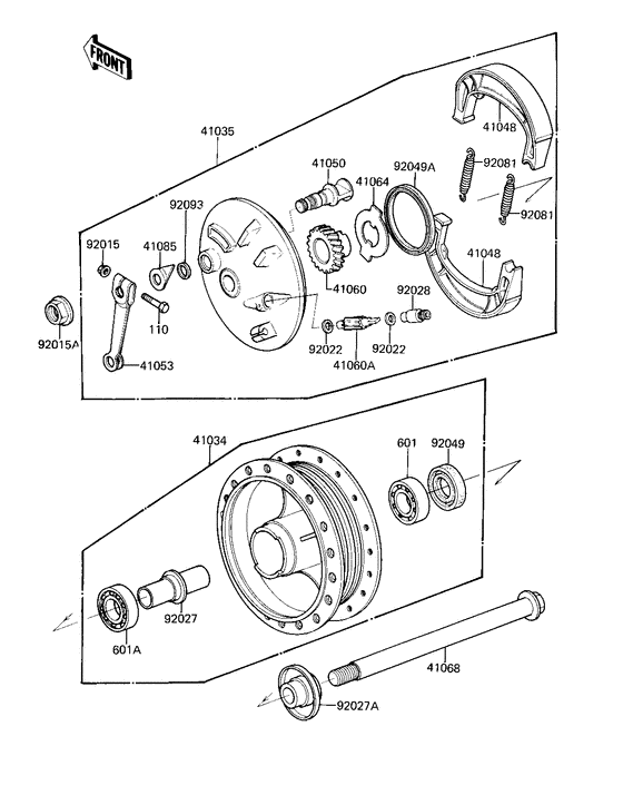 Front hub/brake