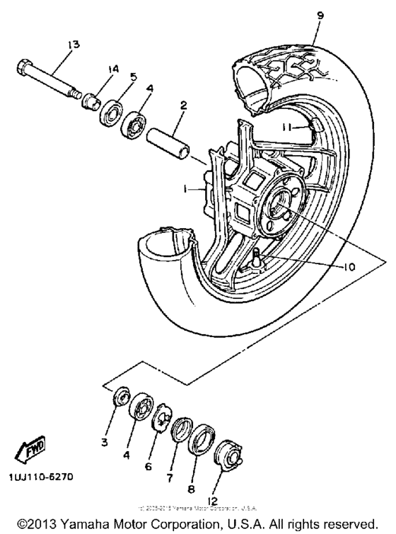 YX600SC Переднее колесо