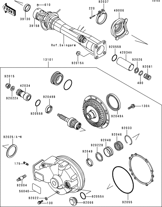 Drive shaft/final gear(1/2)