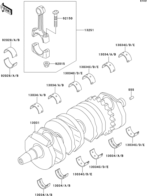 ZX500 Коленвал