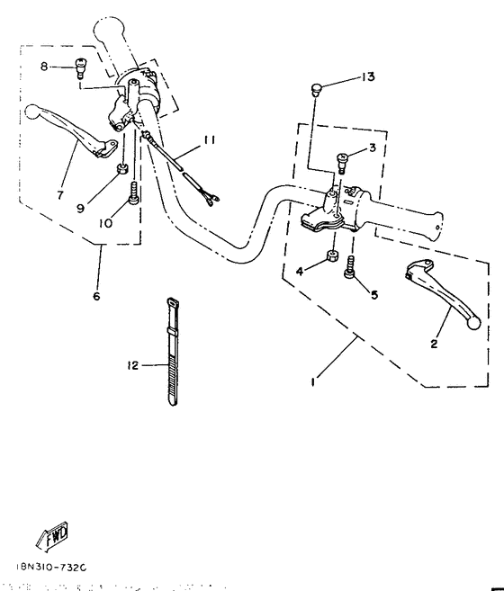 YB100 Handle switch. lever