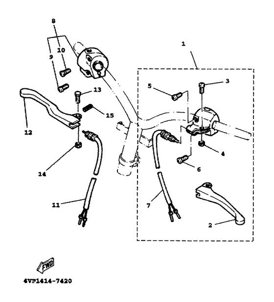 Handle switch. lever