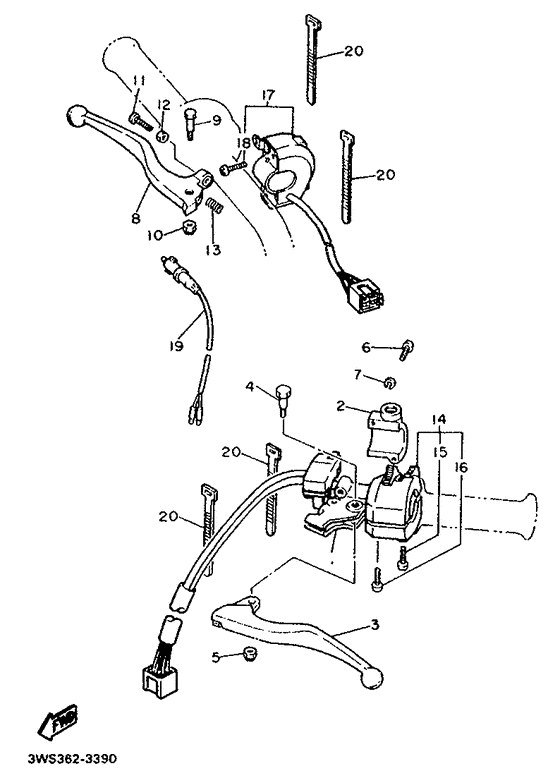Handle switch. lever