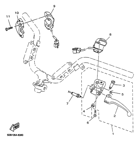 Handle switch. lever
