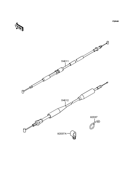 KX125 Тросы управления