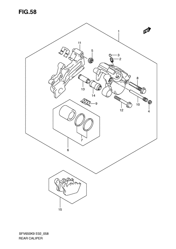 SFV650 Задний суппорт