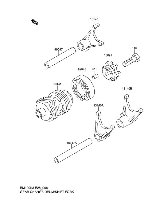 RM100 Переключение / вилка переключения