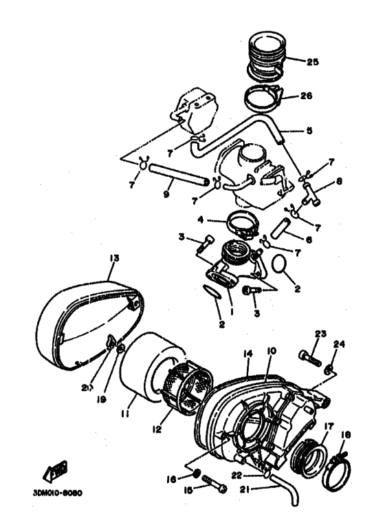 XV250S Впускная система