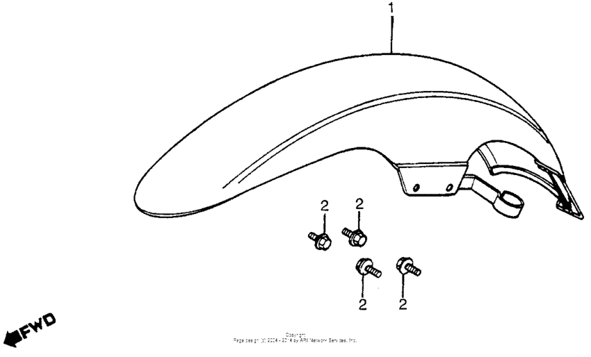 CX650 Переднее крыло