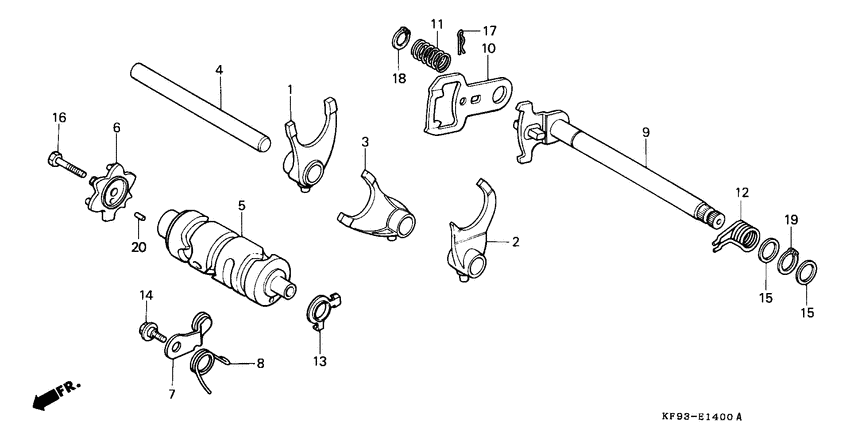 Shift drum/shift fork