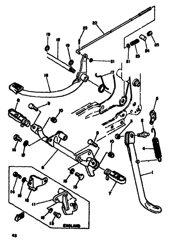 Stand brake pedal
