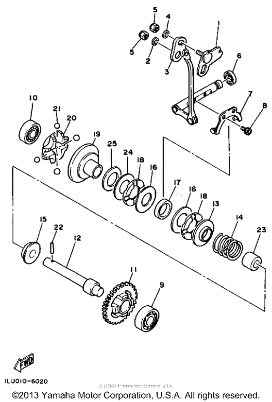 YZ250S Регулятор,вед .звезда