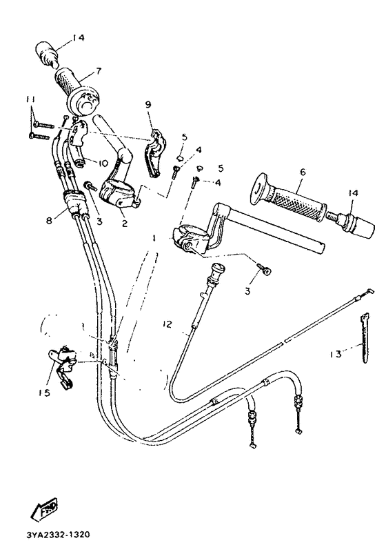 Steering handle. cable
