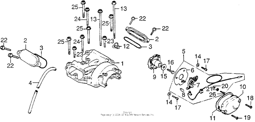 Cylinder head cover + points