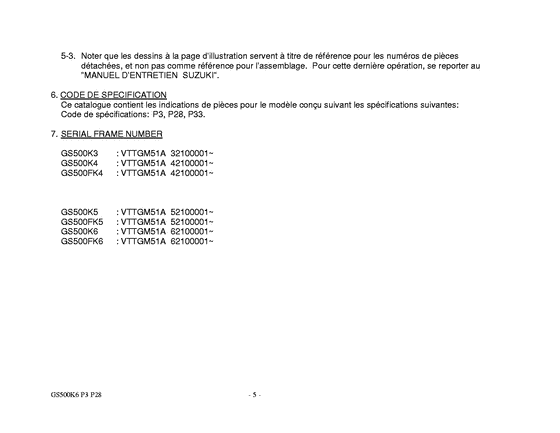 GS500 Catalog preface