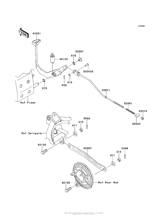  Педаль тормоза