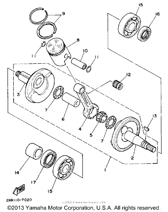 Crankshaft-piston