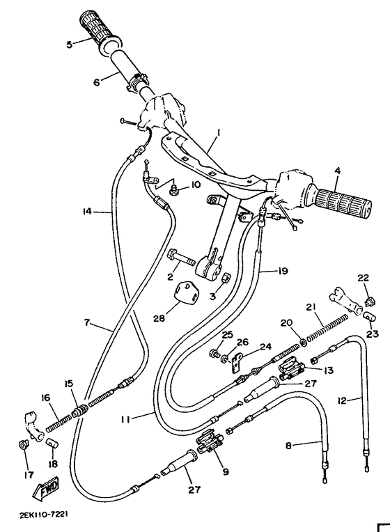 Steering handle. cable