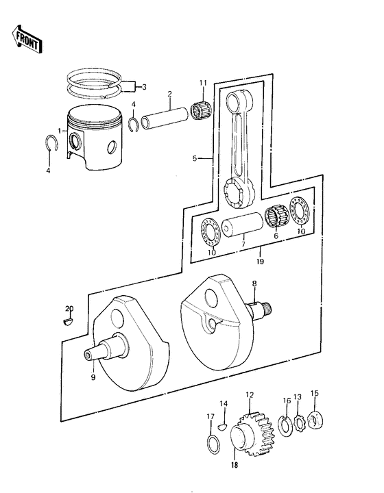 Crankshaft/piston