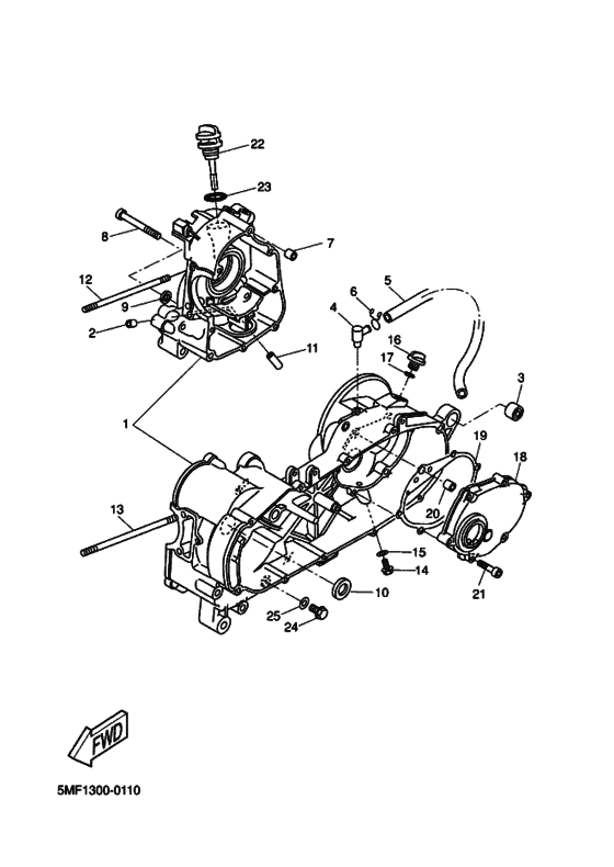 XN125 Картер двигателя