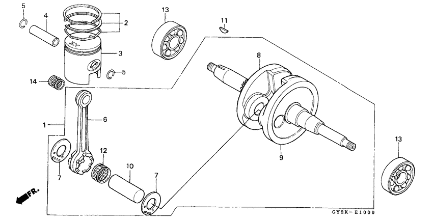 Crankshaft/piston