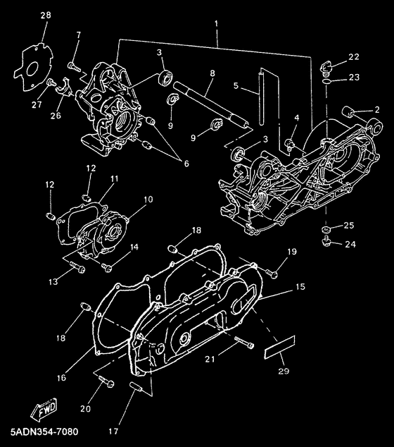 YN50R Картер двигателя