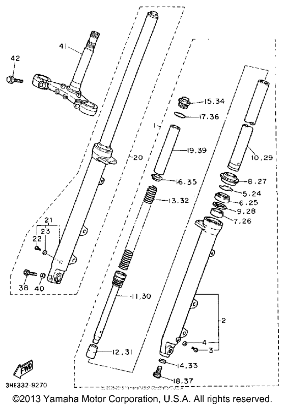 FZR600RA Передняя вилка