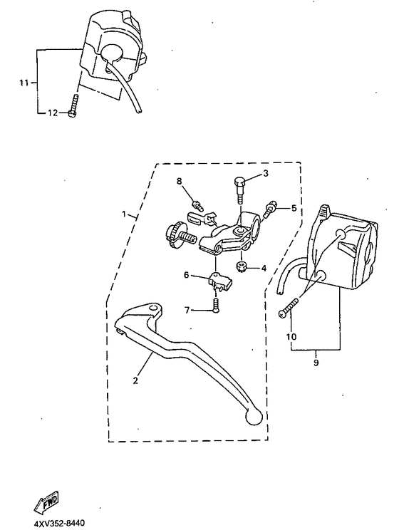 Handle switch. lever